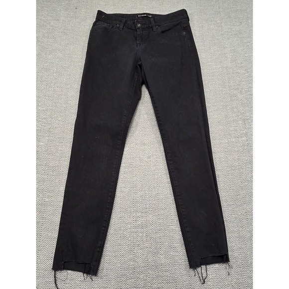 Big Star Denim - Big Star Maddie Skinny Jeans Black Raw Hem Denim 25R VWQMSKBELA‎